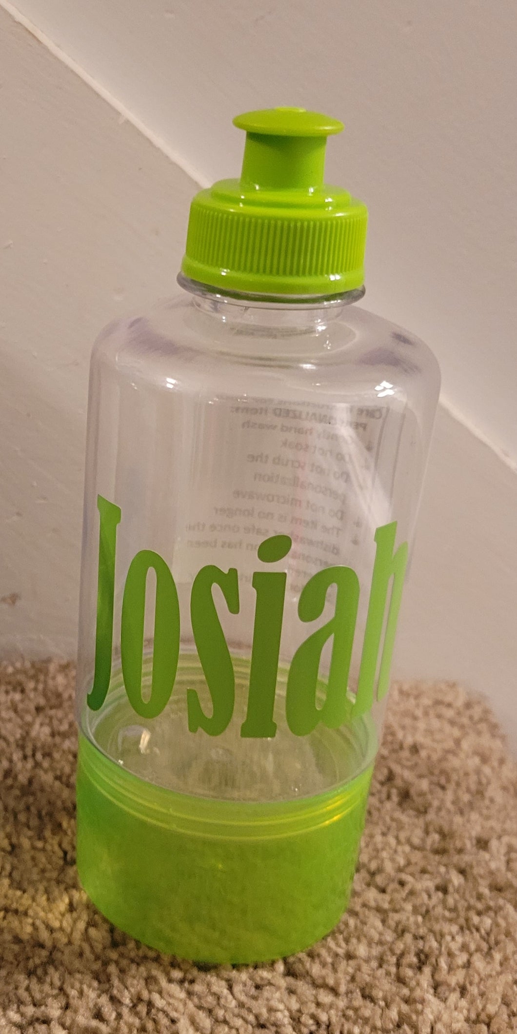 Personalized Pull Spout Water Bottle w/ Snack Cup